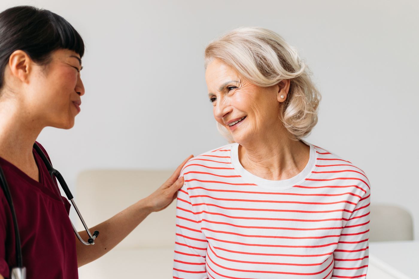Care manager reviewing a member's health visit